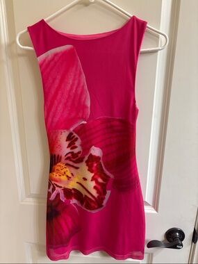 Peppermayo Hot Pink Floral Sheath Dress